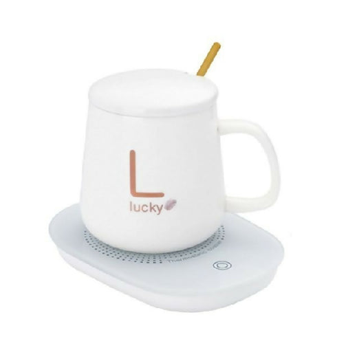 Electric Insulation Mat Pad Tea Coffee Cup Mug With Saucer